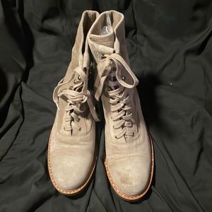 Aquatalia Suede Combat Boots Size 8